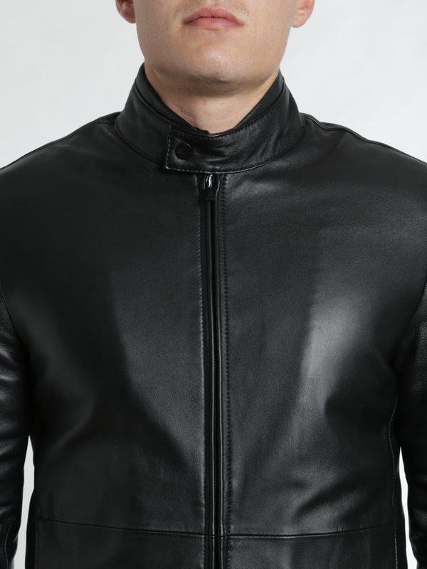 Leather Padded Jacket By Armani Collezioni Ikrix Armani Collezioni Leather Padded Jacket