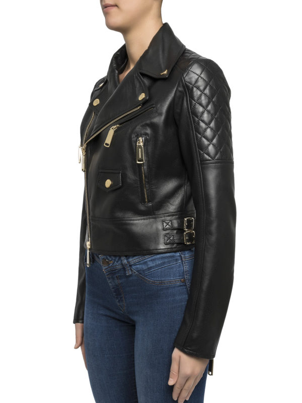 Leather Biker Jacket By Dsquared2 Ikrix Leather Biker Jacket Dsquared2