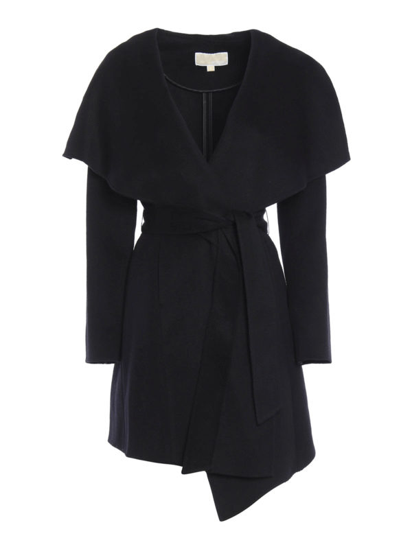 michael kors wool wrap coat