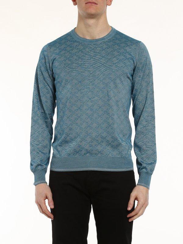 یقه گرد Brioni - Floral-Logo jumper 