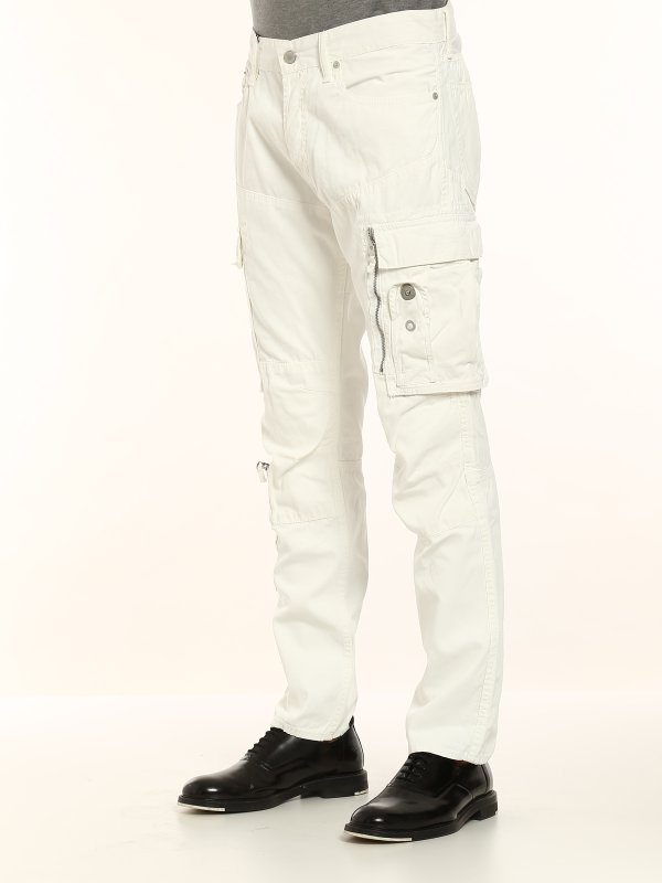 ralph lauren cargo pants white