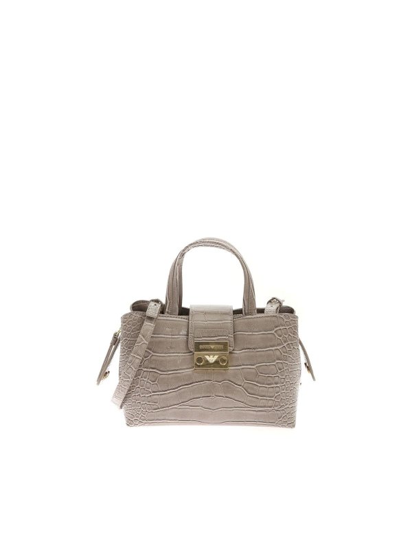 grey armani purse