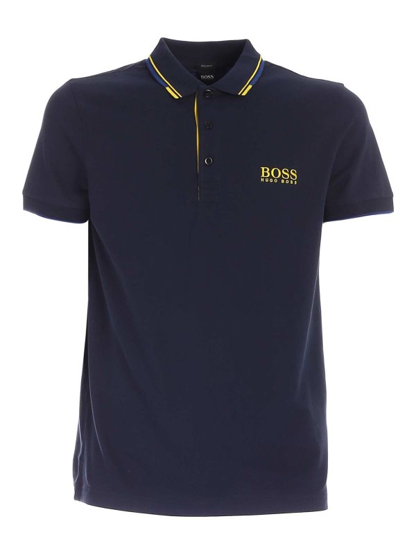 boss paddy polo shirt blue