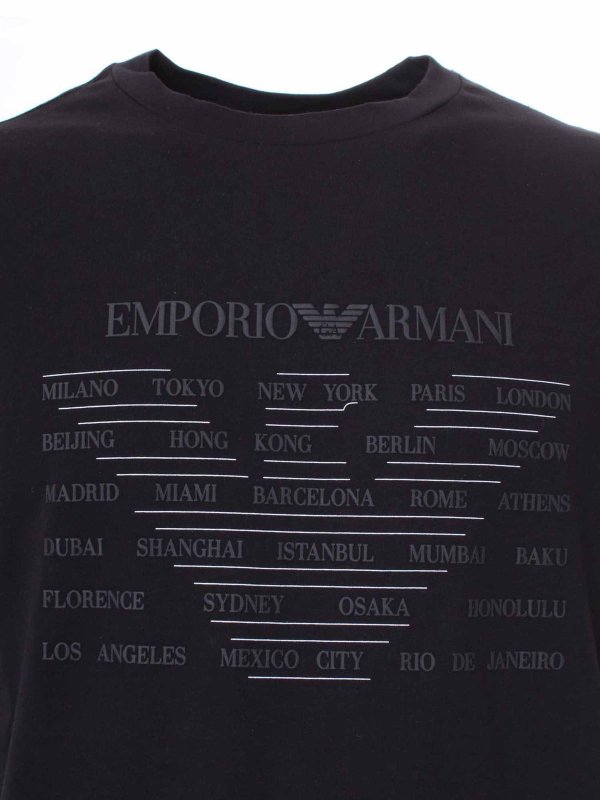 T-shirts Emporio Armani - Logo t-shirt in black - 3K1TE11JULZ999