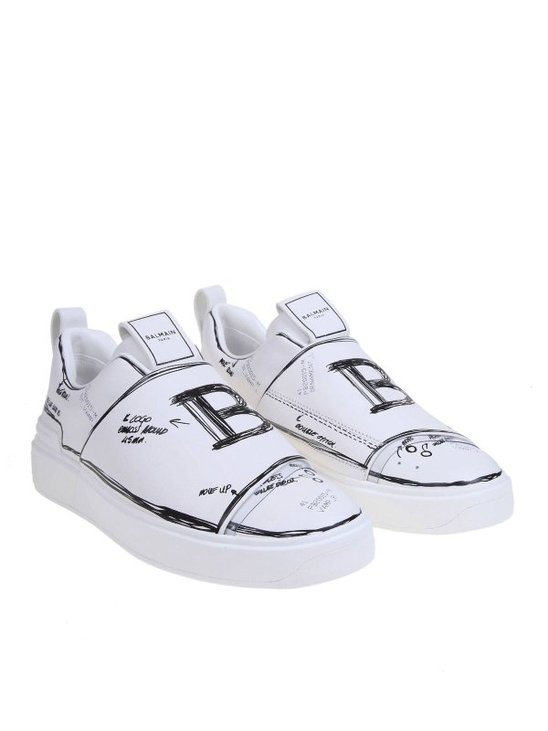 balmain trainers white