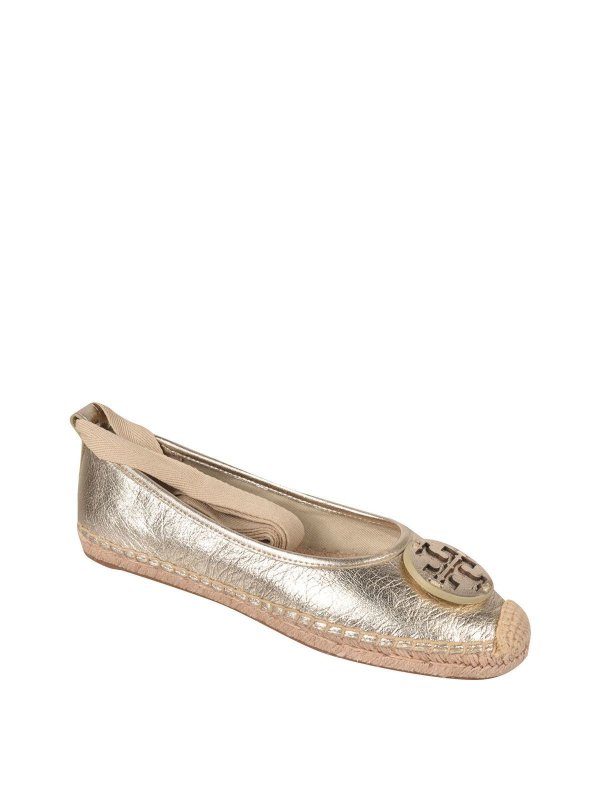 tory burch gold espadrilles