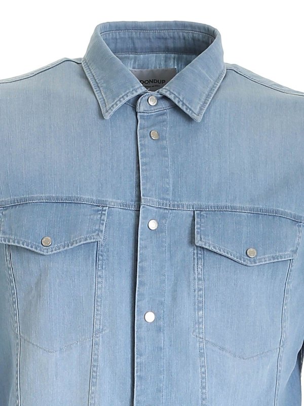 sky blue shirt denim