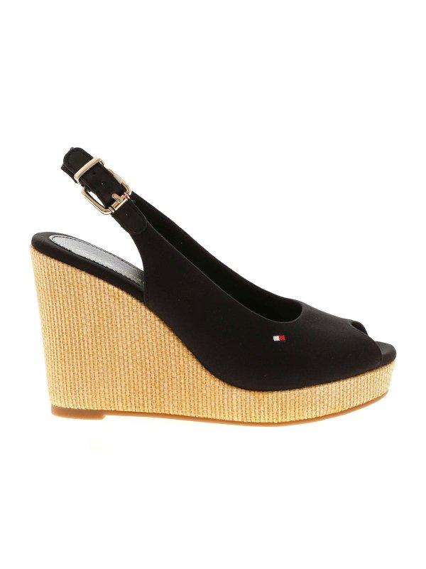 black tommy hilfiger wedges