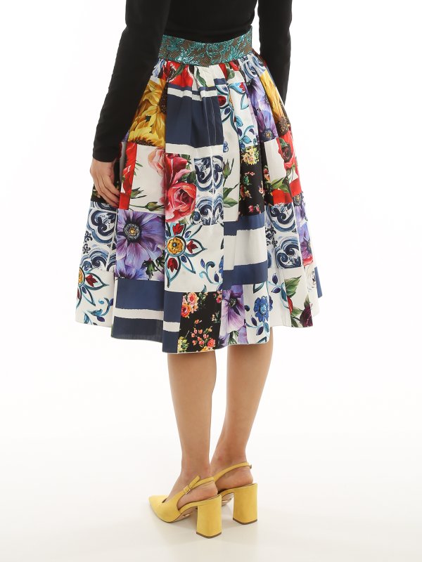 dolce and gabbana patchwork skirt