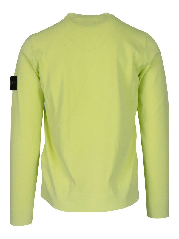 lime green stone island jumper