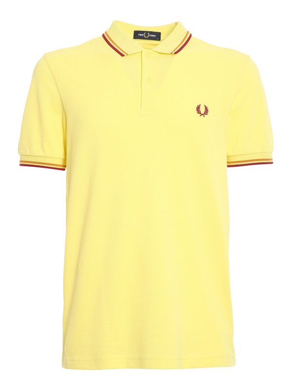 fred perry yellow polo shirt