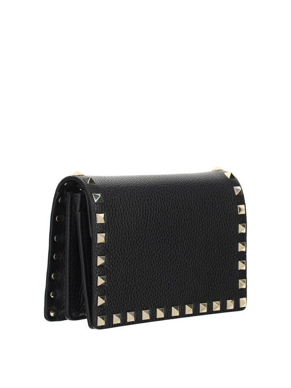 valentino rockstud clutch black