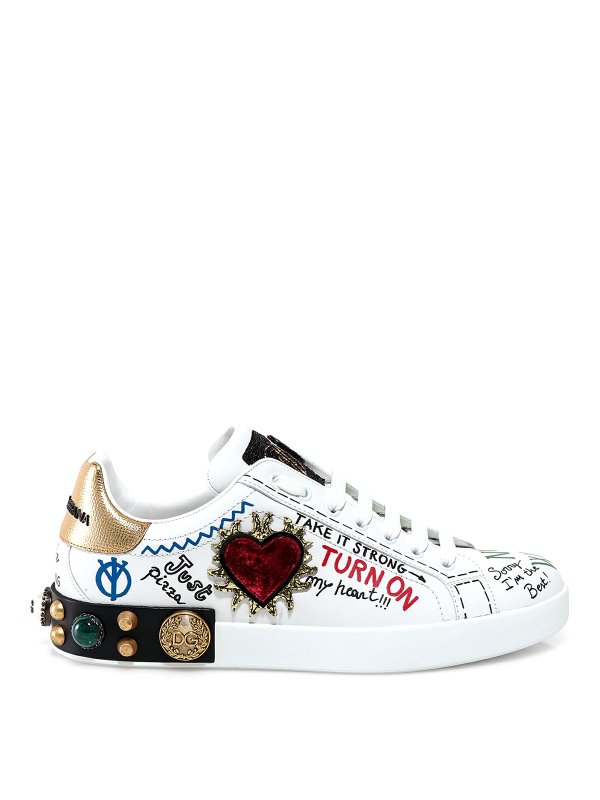 dolce gabbana portofino graffiti sneakers