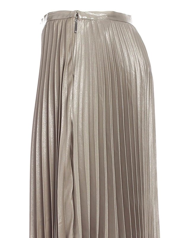 Long skirts Lauren Ralph Lauren - Pleated skirt in dove grey and lamé  silver - 200831935001