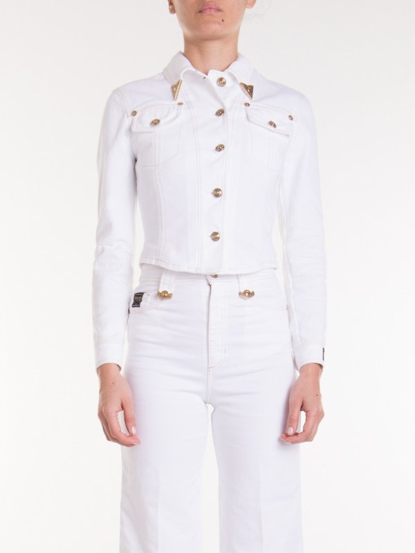 versace white denim jacket