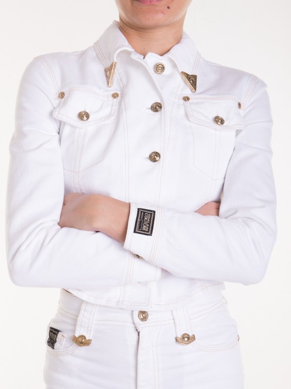 versace white denim jacket