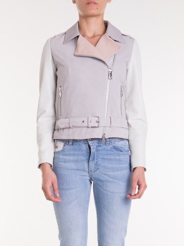 armani leather biker jacket