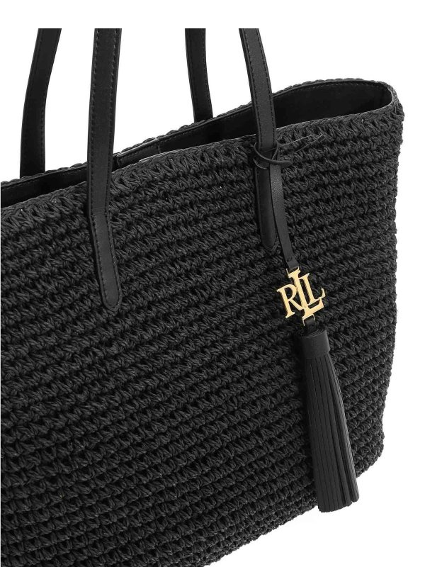 Lauren Ralph Lauren - Whitney 29 shopping bag in black - totes bags ...