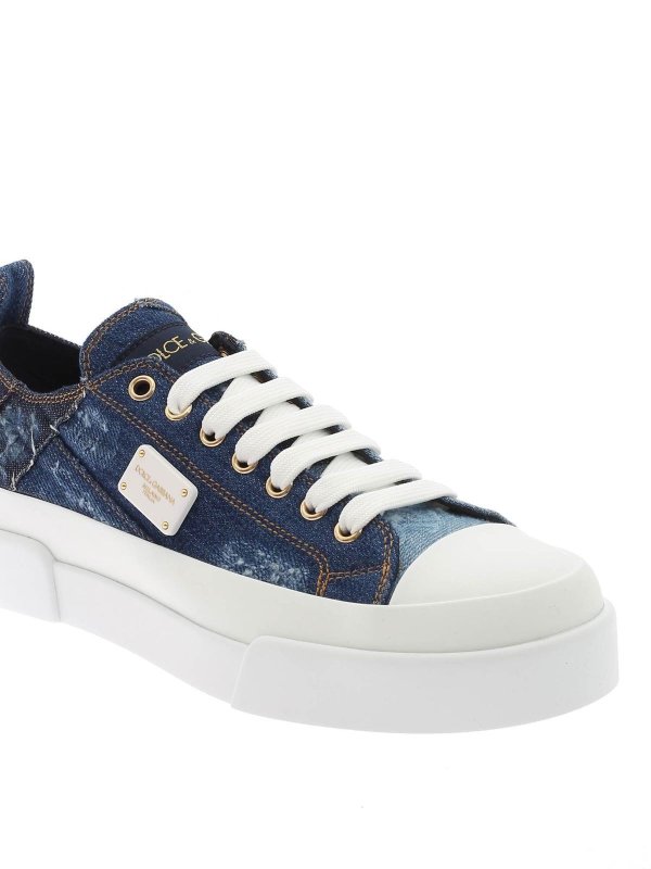 dolce and gabbana denim sneakers