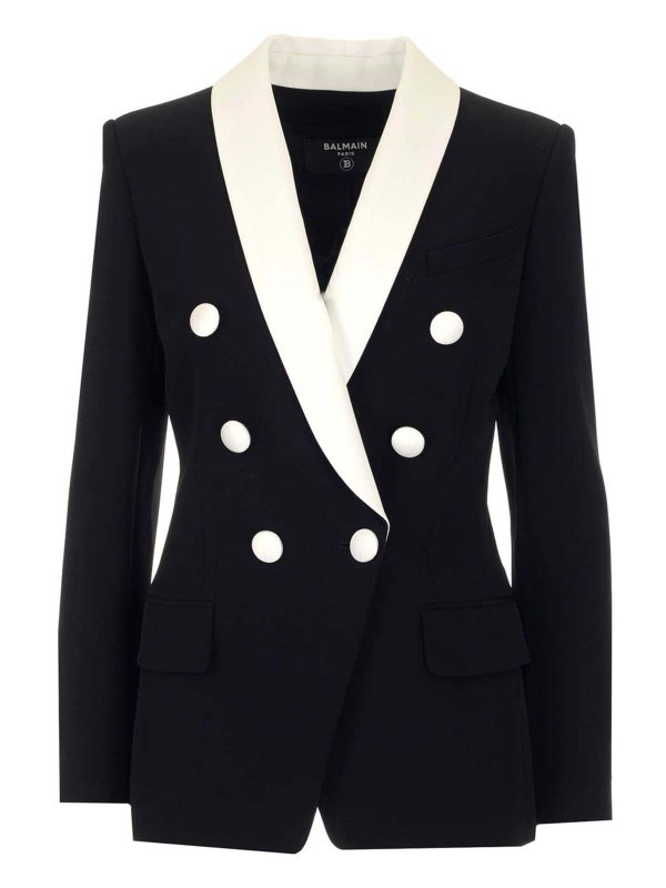 balmain longline blazer