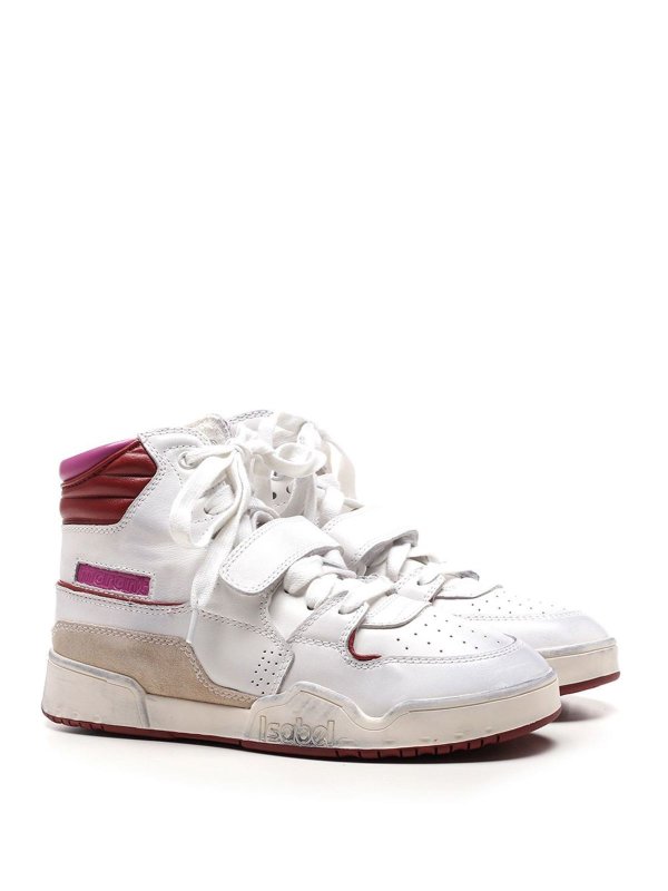 اسپرت،اسنیکرز Isabel Marant - High sneakers in burgundy and pink -  BK026621P031S80BY