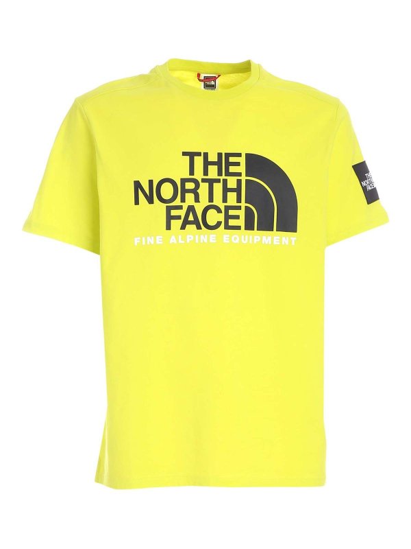 lime green north face t shirt