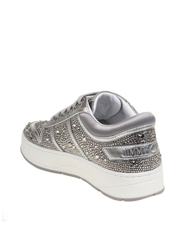 jimmy choo trainers silver