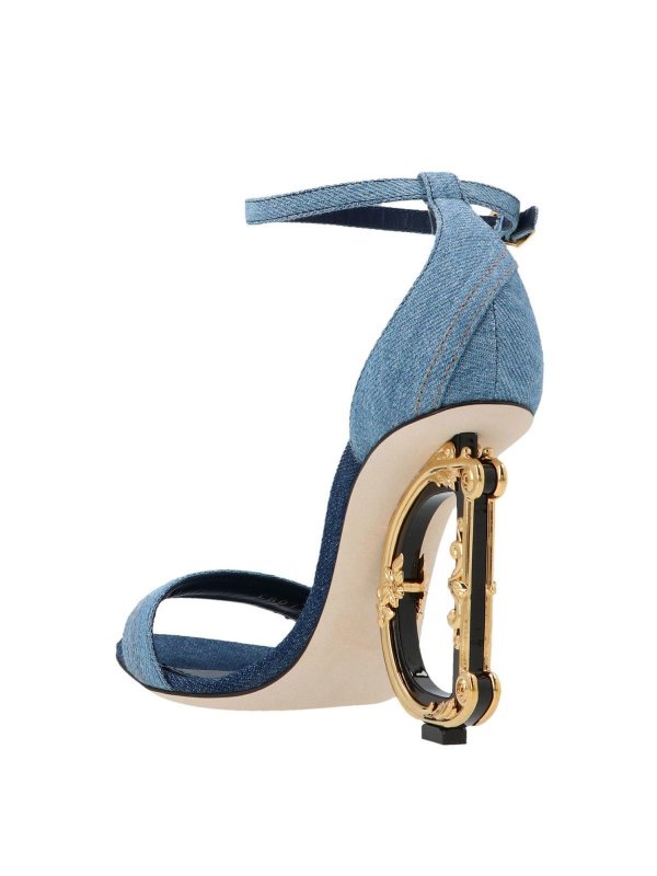 Patchwork DG Barocco sandals in denim 