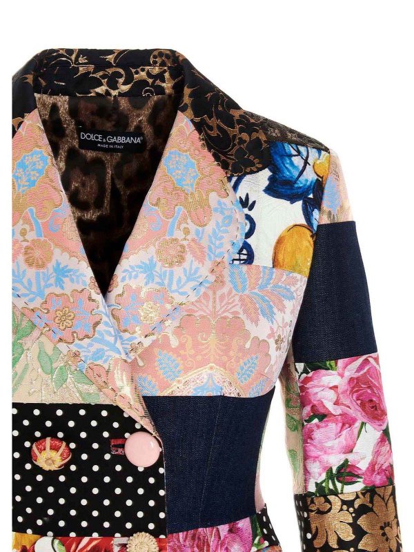 dolce and gabbana patchwork blazer