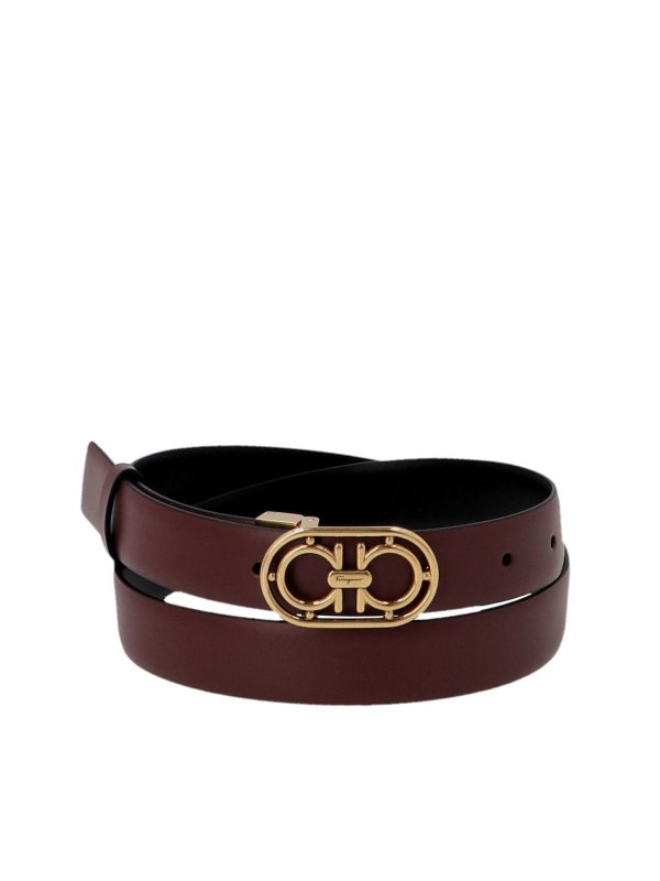 salvatore ferragamo belt black and gold