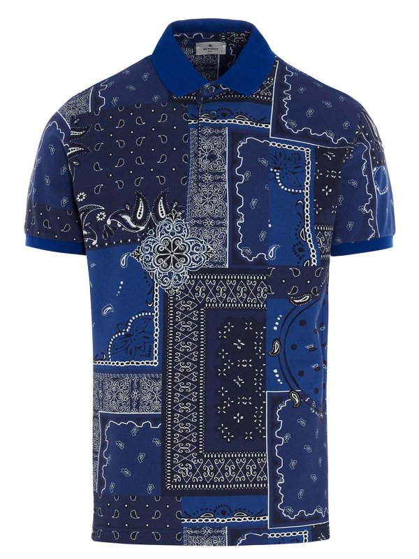 blue bandana shirt polo