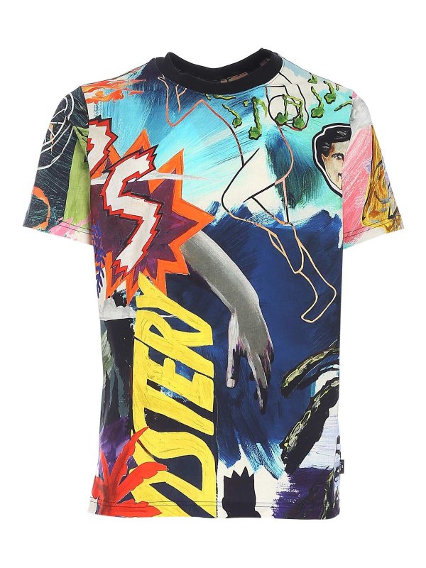 Ps by Paul Smith - Pulp print multicolor T-shirt - t-shirts ...