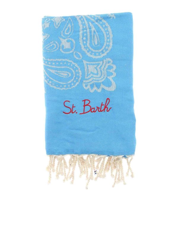 Mc2 Saint Barth Bandana beach towel in blue beach accessories