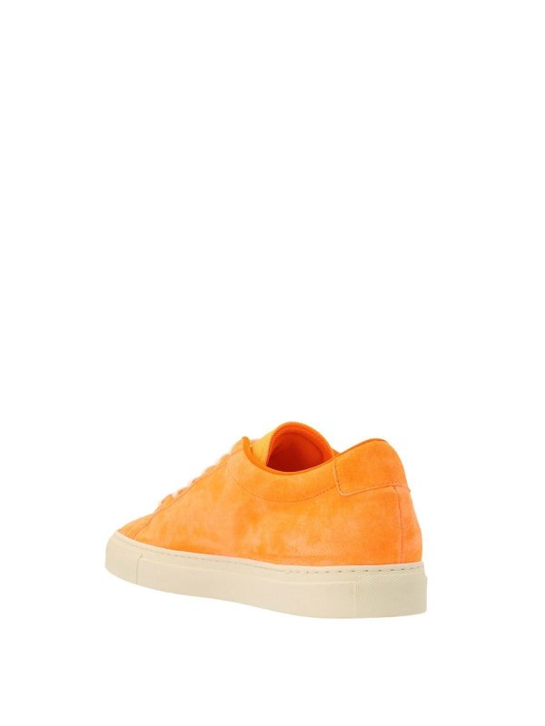 orange color sneakers