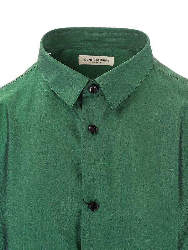 saint laurent green shirt