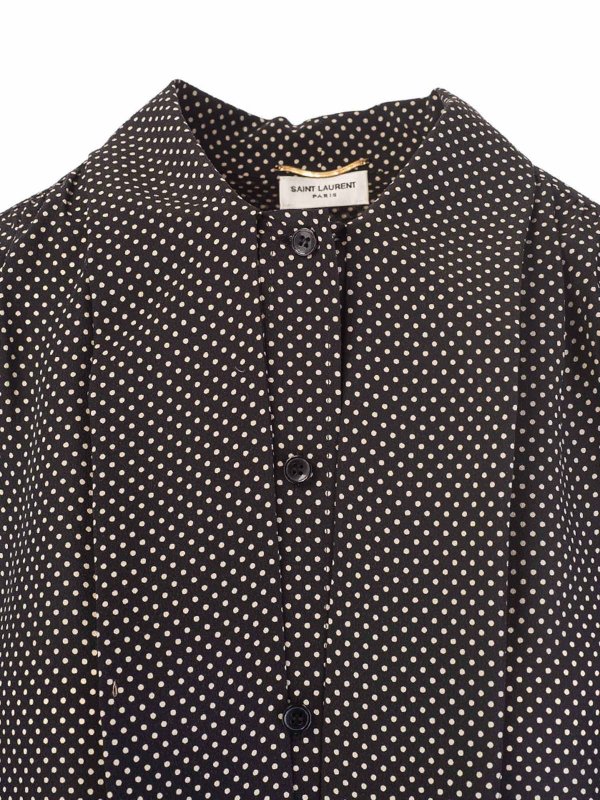 saint laurent polka dot shirt