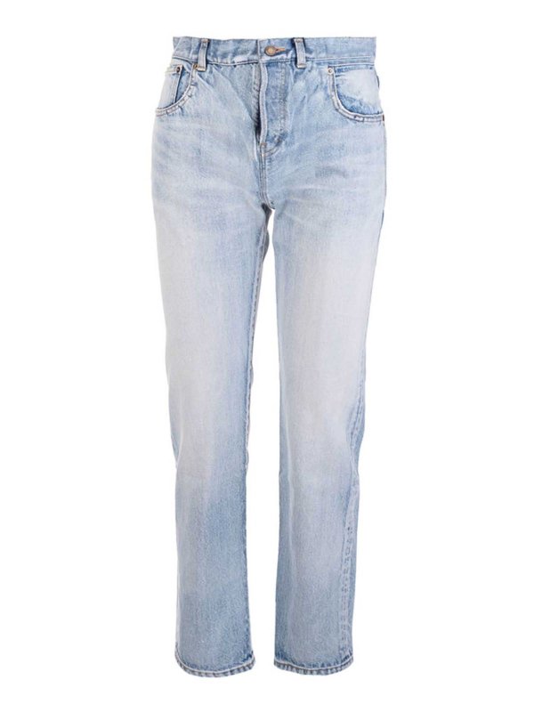 saint laurent light blue jeans