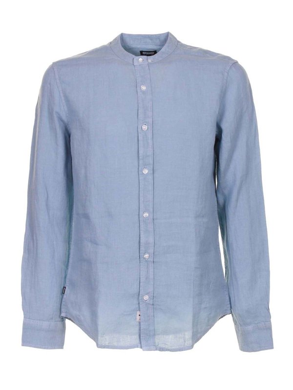 Shirts Blauer - Rounded bottom shirt in light blue - 21SBLUS01217005999840