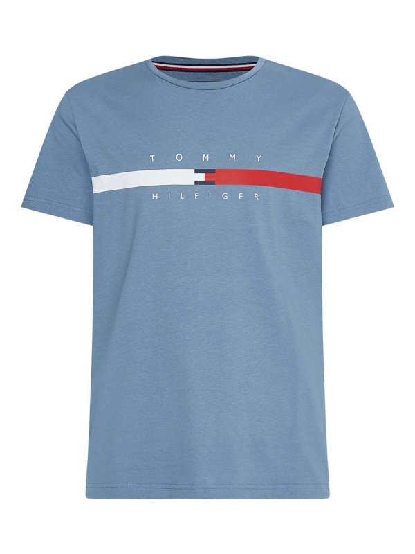 Camisetas Tommy Hilfiger - Camiseta - Azul Claro - MW0MW16572COTONEDY8