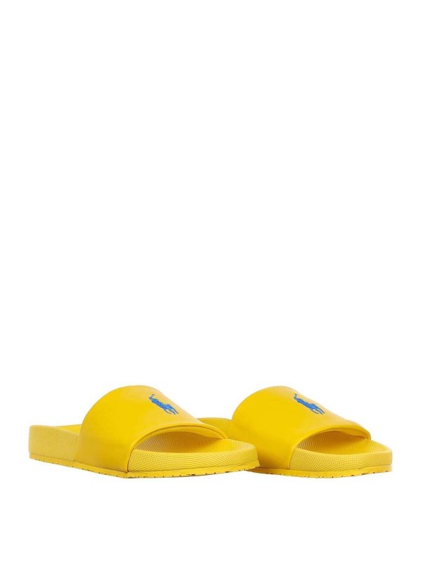 yellow polo slippers