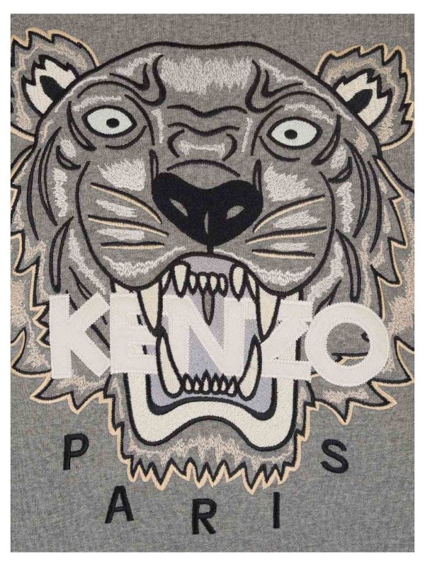 سویشرت Kenzo Original Tiger Sweater In Grey Fb65sw1234xa95