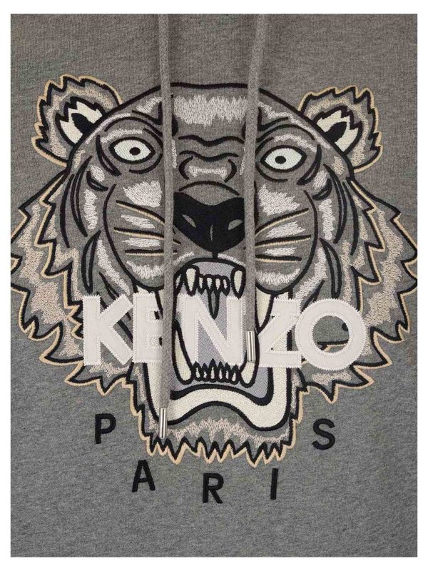 Kenzo Tiger Hoodie In Grey سویشرت Fb62sw8714xa95 Ikrix