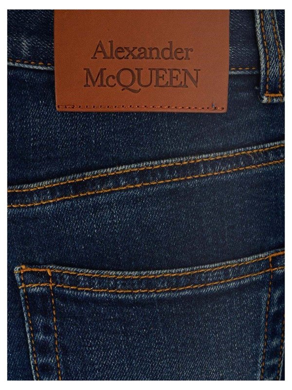 Jean à coupe évasée Alexander McQueen en coloris Bleu Femme Vêtements Jeans Jeans à pattes d’éléphant 