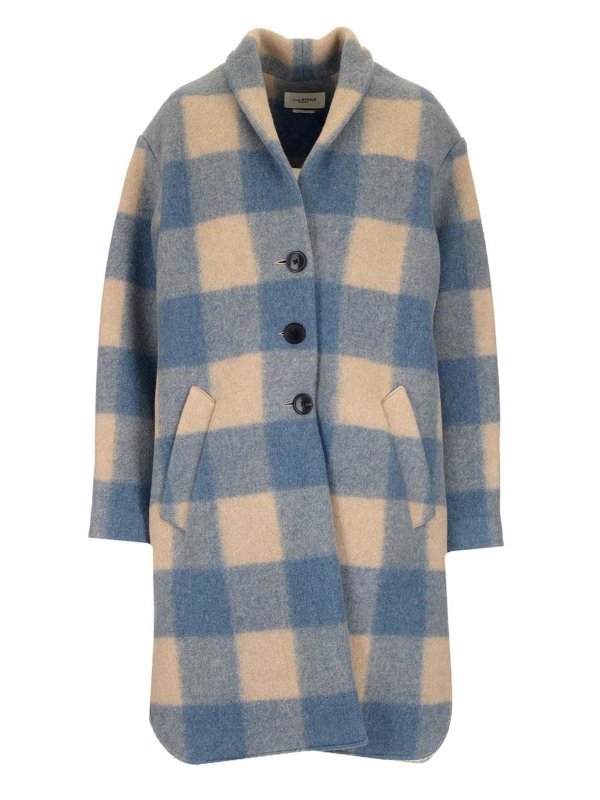 Knee length coats isabel marant etoile - Gabriel coat in light blue and ...
