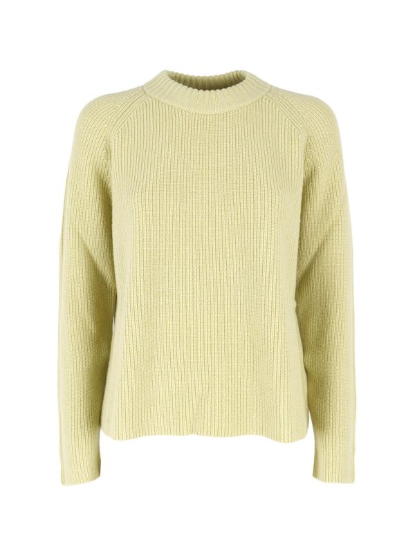 Turtlenecks & Polo necks Malo - Mock neck sweater in Lime color ...