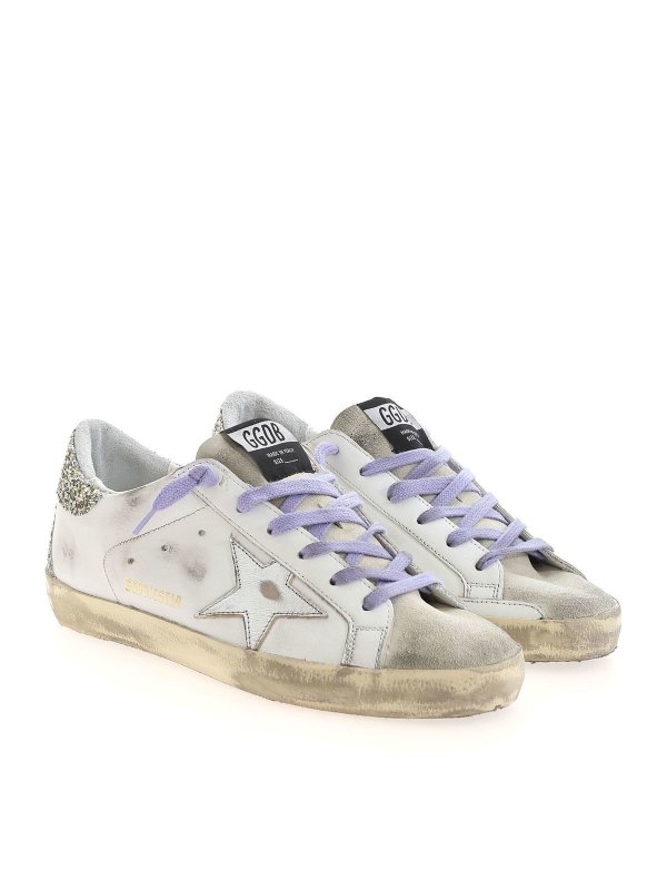 Trainers Golden Goose - Super Star sneakers in white, silver and lila -  GWF00102F00162010636