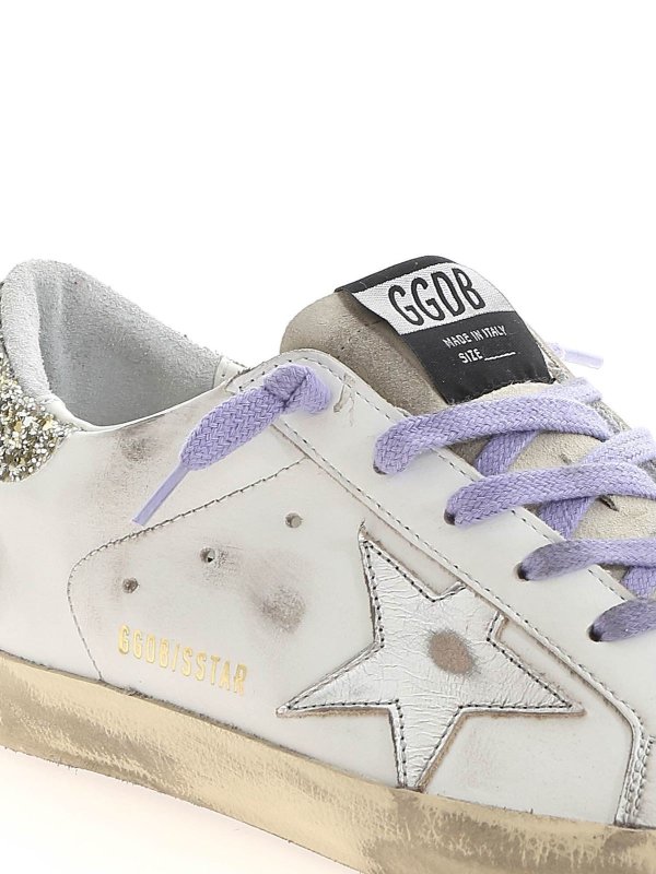 Trainers Golden Goose - Super Star sneakers in white, silver and lila -  GWF00102F00162010636