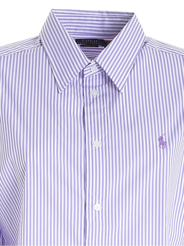 ralph lauren purple striped shirt