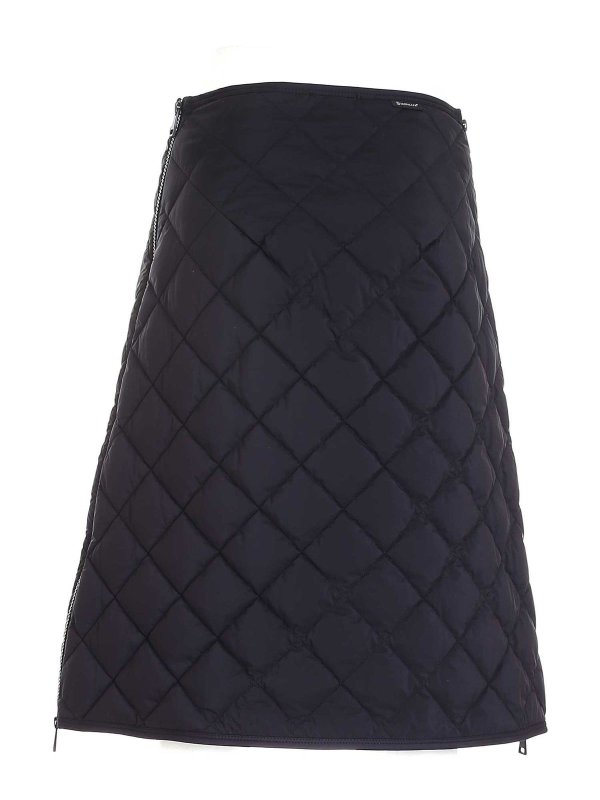 Knee length skirts & Midi Moncler - Padded skirt in black - D0001753333999