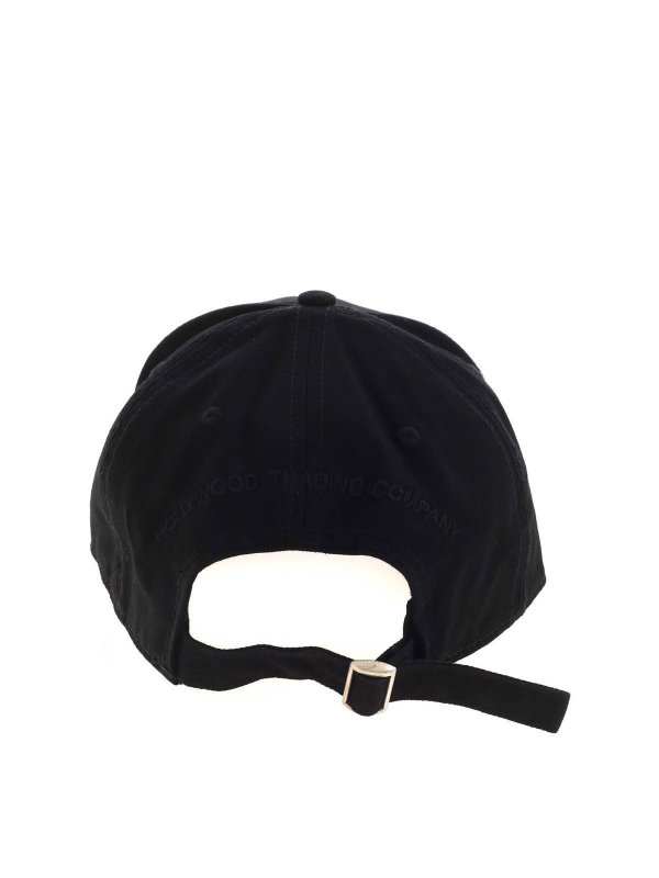 branded black cap